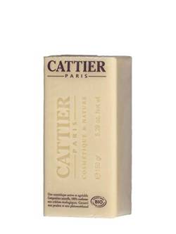 Cattier Seife mit weißer Heilerde und Bio-Sheabutter, für Gesicht und Körper, 3er Pack (3 x 150 g) von CATTIER