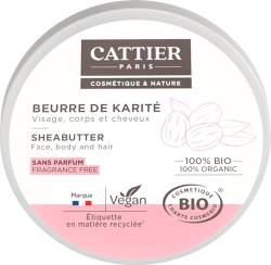 Cattier Sheabutter für Haut und Haar 100 Prozent biologisch, Naturkosmetik, 100 g von CATTIER