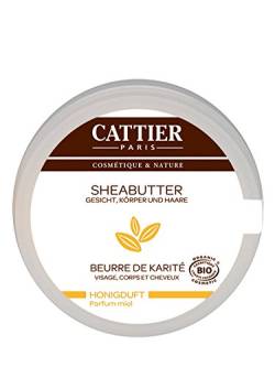 Cattier Sheabutter mit Honigduft, für Haut und Haar, Naturkosmetik, 100 g von CATTIER