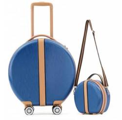 CAULO Handgepäck-Sets, 2 Räder, 2-teiliges 18-Zoll-Handgepäck und Kosmetiktasche, leichtes rollendes Reisegepäck (E) von CAULO