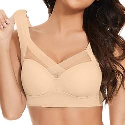 BHS Damen Ohne Bügel Push Up BH Set Frauen Sexy Bustier Crop Top Sport-BHS Trainings-BH mit verstellbarem für Alltag Yoga Fitness Sport Outdoor Bloom BHS for Damen Luciana,Bloom Sexy, schöner von CAUYDY