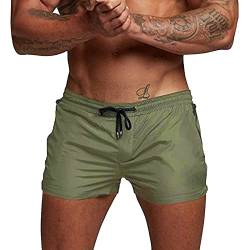 CAUYDY Badehose Herren Schnelltrocknend Badeshorts für Herren Sporthose Laufshorts Männer Sport Kurze Hose Schwimmhose mit Mesh-Futter und Reißverschluss Taschen von CAUYDY