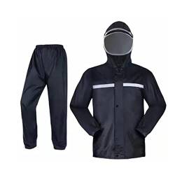 CAUYDY Damen Herren Regenanzug Atmungsaktive Regenkombi Motorrad Schneeanzug Regenjacke und Hose mit Reflexstreifen Regenbekleidung für Radfahren Regenkombi von CAUYDY