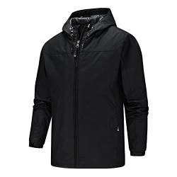 CAUYDY Regenjacke Herren Wasserdicht Atmungsaktiv Herren Regen Jacke Outdoor Rain Freizeitjacke Kapuze Regenjacke von CAUYDY