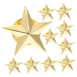 CAXUSD Herrenrucksack Metallbesatz 10St Pentagramm- Anstecknadeln für Damen fünfzackige Sternnadeln Mützen für Männer Motorhaube für Männer Stern aus Legierung Geschenkangebot Mode von CAXUSD