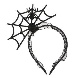 CAXUSD Kopfbedeckung 2St Halloween Fledermaus Spinnennetz Stirnband Stirnband Spinnen Haarreif halloween schminke Spinnengeister Haarreifen Teufelsstirnband Haarspangen Haarklammer von CAXUSD