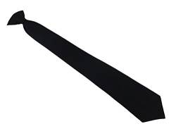 CB4 Accessories Krawatte zum Anklipsen, matt, schwarz, für Erwachsene, 49 cm lang, 8 cm an der breitesten Stelle. von CB4 Accessories