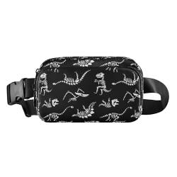 CBBYY Bauchtasche für Damen und Herren, Crossbody-Hüfttasche, verstellbar, lässig, für Reisen, Laufen, Workout, Radfahren, Fossil von Cartoon Dinosaurier, Einheitsgröße, modisch von CBBYY