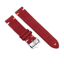 CBLDF Armband aus echtem Leder, weich, Vintage, ersetzt den Gürtel mit Schnellverschluss, Armband aus Wildleder, Retro, 20 mm, 22 mm, 20mm, Achat von CBLDF
