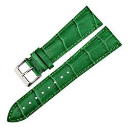 CBLDF Neues Uhrenzubehör 12-22-mm-Uhrenarmbänder For Damen, Blaues Echtleder-Uhrenarmband, Kompatibel Mit Citizen-Uhrenarmband (Color : Green, Size : 22mm) von CBLDF