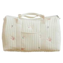 CBLdF Damenhandtasche Tragbare Gepäck Tote Bags Reisetasche-48X24X28Cm-Kaninchentulpe von CBLdF
