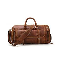 Handgefertigte Reisetasche aus Leder – Flugzeug-Untersitz-Handgepäcktasche, Sport-Handgepäcktasche, Reisetasche für Männer und Frauen (Farbe: E) (A) von CBLdF
