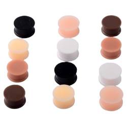 CBLdf Ohr tunnel plug 6 Pairs Silicone Flexible Big Ear Plugs And Tunnels（3-50mm）- Solid Horn Waist Drum For Women Men Body Piercing Jewelry (Size : 20mm) von CBLdf