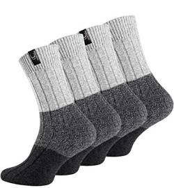 CC Clark Crown 4 Paar Herren Norwegersocken, Stricksocken mit 36% feinster Wolle, Gr. 43-46 von CC Clark Crown