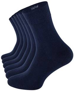 CC Clark Crown 6 Paar Baumwoll-Socken Edel und Modern ohne drückende Naht - Marine - Gr. 43-46 von CC Clark Crown