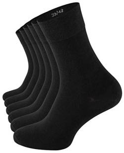 CC Clark Crown 6 Paar Baumwoll-Socken Edel und Modern ohne drückende Naht - Schwarz - Gr. 43-46 von CC Clark Crown