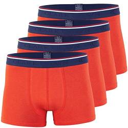 CC Clark Crown Herren Modal Boxershorts (4er Pack), Retroshorts in weicher Modal Cotton Qualität in Grösse L, Cherry Tomato von CC Clark Crown