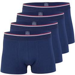 CC Clark Crown Herren Modal Boxershorts (4er Pack), Retroshorts in weicher Modal Cotton Qualität in Grösse L, Marineblau von CC Clark Crown