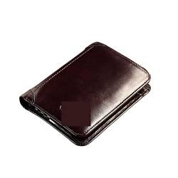 CCAFRET Damen Geldbörse Classic Style Wallet Genuine Leather Men Wallets Short Male Purse Card Holder Wallet Men (Color : Bruin) von CCAFRET