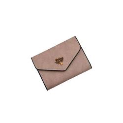 CCAFRET Damen Geldbörse Frauen Brieftasche Haspe Blatt Mini Kleine Münze Pureess, stilvoll, einfach (Color : Bruin) von CCAFRET