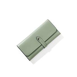 CCAFRET Damen Geldbörse Lange Geldbörsen Handtaschen Frauen Brieftaschen Kartenhalter Solide Dame Geldbörse (Color : Green) von CCAFRET
