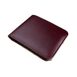 CCAFRET Damen Geldbörse Mens Wallet Leather Genuine Portfolio Wallet Male Bifold Minimalist Wallet Unisex (Color : Auburn) von CCAFRET