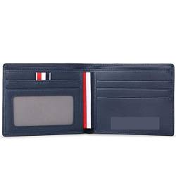 CCAFRET Damen Geldbörse Soft Men Wallet Ultra Slim Credit Card Holder Genuine Leather Multi Card Case Purse Business Portable Wallet (Color : Blue) von CCAFRET