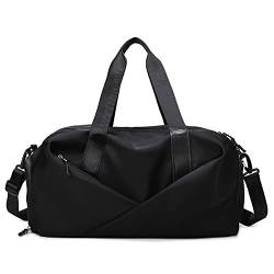 CCAFRET Gym Tasche Damen Sport Sporttasche Travel Dry Wet Bag Handtasche Praktische Multifunktions-Schwimmtasche Schulter Messenger (Color : Black, Size : L) von CCAFRET