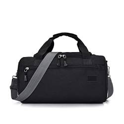 CCAFRET Umhängetasche Herren Men Travel Sport Bags Light Luggage Business Cylinder Handbag Women Outdoor Duffel Weekend Crossbody Shoulder Bag Pack (Color : Black) von CCAFRET