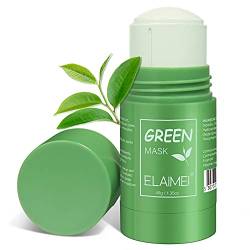 Green Mask Stick, Grüner Tee Clay Maske Green Stick Mitesser Grüntee Purifying Clay Green Tea Mask, Tiefenreinigung zur Ölkontrolle Mitesser Entfernen für alle Hauttypen von CCKULOOB