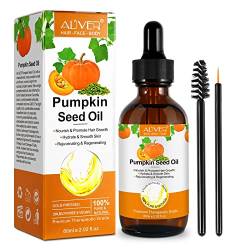 Kürbiskernöl für das Haarwachstum, Bio Kürbiskernöl Pumpkin Seed Oil for Haare, 100% reines kalt gepresst, Massageöl für Augenbrauen und Wimpernwachstum, Hautpflege, 60ml von CCKULOOB
