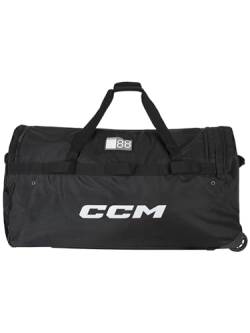 CCM Pro Goalie Wheeled Bag, Black, 40” (101 x 58 x 58 cm), Three All-Terrain Wheels, Polyester Fabric, Tarpaulin Reinforcement, Player ID Pocket von CCM