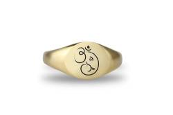 CCNGDS Gravierter Ganesha-Siegelring – individueller indischer Gott-Ring – Geschenk für Sie – spiritueller Ring – Indien-Schmuck von CCNGDS