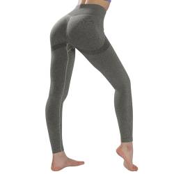 Blickdicht Casual Blickdicht Workout Leggings High Waist Atmungsaktive Sporthose Comfy Sportleggins Chic Fitness Bauchweg Yogahose Leggings Kompression Damen (Dark Gray,XL) von CCOOfhhc