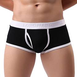 CCOOfhhc Boxers Trunk für Herren Einfarbig Retroshorts Slip Mittlere Taille Retro Pants Boxershorts Unterhosen Sport Casual Briefs Atmungsaktiv Klassischem Bequeme Weiche Boxer Shorts von CCOOfhhc