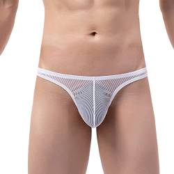 CCOOfhhc Herren Brief Unterwäsche Jockstrap Niedriger Taille String Unterhose Weiche Nähte Laufhosen Durchsichtig für Männer Brief Sheer mit O-Ring Tanga Baumwolle Sexy Funktionsunterhose Bikinislips von CCOOfhhc