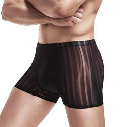 CCOOfhhc Herren Sexy Sommer Dünne Transparente Eisseide Boxer Atmungsaktive Taille Nahtlose Höschen Unterwäsche Unterhosen Slip Briefs Boxershorts Einfarbig Weiche Sport Shorts Retroshort von CCOOfhhc