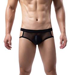 CCOOfhhc Herren String Reizwäsche Jockstrap Niedriger Taille String Unterhose Höschen Nähte Boxershorts Transparent für Männer Hipster Sommer Mankini Erotik T-Back Erotisch Shorts Sportunterwäsch von CCOOfhhc