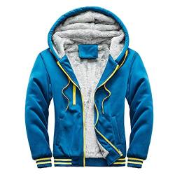 CCOOfhhc Herrenjacke Winterjacke Modern Sweatjacke Herren Mit Kapuze Gefüttert Plüschjacke Teddy Winter Große Größe Übergangsjacken Plüschmantel Jacke Sportjacke Outdoor Fleecejacken Kapuzenjacke von CCOOfhhc