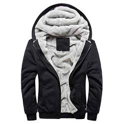 CCOOfhhc Herrenjacke Winterjacke Modern Sweatjacke Herren Mit Kapuze Gefüttert Plüschjacke Teddy Winter Große Größe Übergangsjacken Plüschmantel Jacke Sportjacke Outdoor Fleecejacken von CCOOfhhc