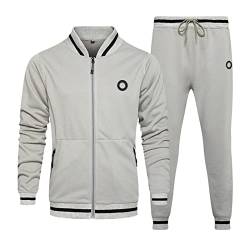 CCOOfhhc Warmer Hausanzug Herren Trainingsanzüge Athletic Langarm Jogginganzug Freizeitanzug Fitness Jogging Sportanzug Tracksuit Hosen Trainingsjacke Hausanzug 2 Teiliges Set Joggingsuit von CCOOfhhc