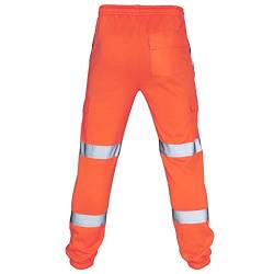 CCOOfhhc Warnschutz Regenhose Gelb Warnhose Reflektierende Funktionshose Hose Arbeitshose Warnschutz Regen-Latzhose Warnregenhose orange Neon gelb Arbeitshose Sicherheitshose Reflektionsstreifen von CCOOfhhc