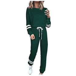 Schlafanzug Teenager MäDchen Sommer Rundhals Nachtwäsche Raglanärmel Pyjamahose Hausanzug Schlafanzug-Set Winter Elastischer Bund Locker Homewear Weich Schlafanzüge Lang Leisure Soft Sleepwear von CCOOfhhc