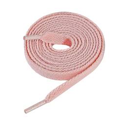 CCSOFTIME Schnürsenkel Rosa Flach 8mm Breite Reißfest Ersatz Sneaker Schuhbänder Pastell Pink Shoelaces für Sportschuhe Turnschuhe Converse Air Force Damen Herren Kinder,140cm von CCSOFTIME