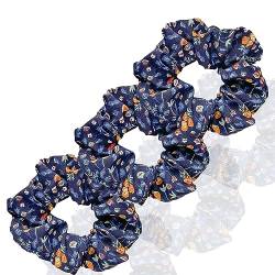 3 Stück Scrunchies Seide dicke Haargummi Seide Hair Bun Elastische Haargummi Weiche Schlaf-Haargummis Satin Scrunchie Zopfgummis Haarbänder Mädchen Satin Haargummi-Navy blau-1 Count (Pack of 1) von CCYXFB