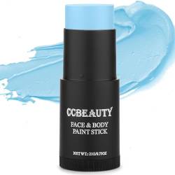 CCbeauty Bodypainting Farben Hellblau Creamy Blendable Stick Ölbasierte ungiftige Face Paint Schminkstifte für Gesicht & Körper Halloween Körperkunst Party Schminke von CCbeauty