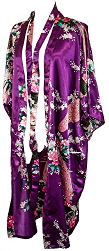 CCcollections Bademantel Robe Wäsche -Nachtabnutzung Kleidbrautjunfer Junggesellinnenabschied (Dunkelviolett (Dark Purple)) von CCcollections