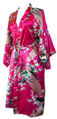 CCcollections Bademantel Robe Wäsche -Nachtabnutzung Kleidbrautjunfer Junggesellinnenabschied (Fuschia Rosa (Fuschia pink)) von CCcollections