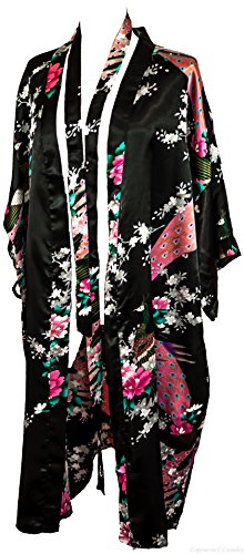 CCcollections Bademantel Robe Wäsche -Nachtabnutzung Kleidbrautjunfer Junggesellinnenabschied (Schwarz (Black)) von CCcollections