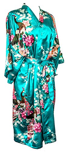 CCcollections Bademantel Robe Wäsche -Nachtabnutzung Kleidbrautjunfer Junggesellinnenabschied (Türkis (Turquoise)) von CCcollections